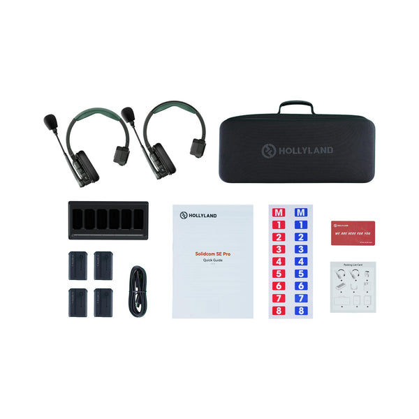 Hollyland Solidcom SE Pro 2S noise-canceling headset intercom for 2-person production communication system. – image 2