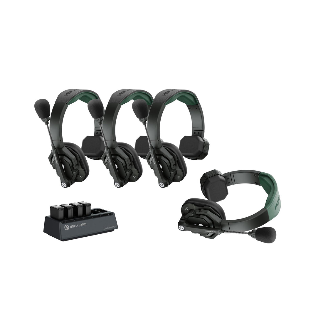 Hollyland Solidcom SE Pro 4S noise-canceling headset intercom for four-person communication in production settings. – image 1