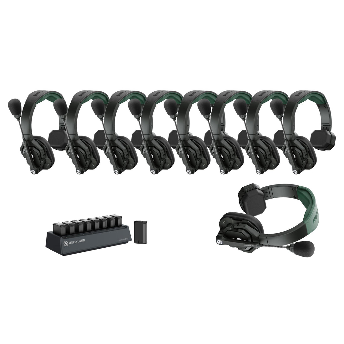 Hollyland Solidcom SE Pro 9S noise-canceling headset intercom for 9-person production communication system. – image 1