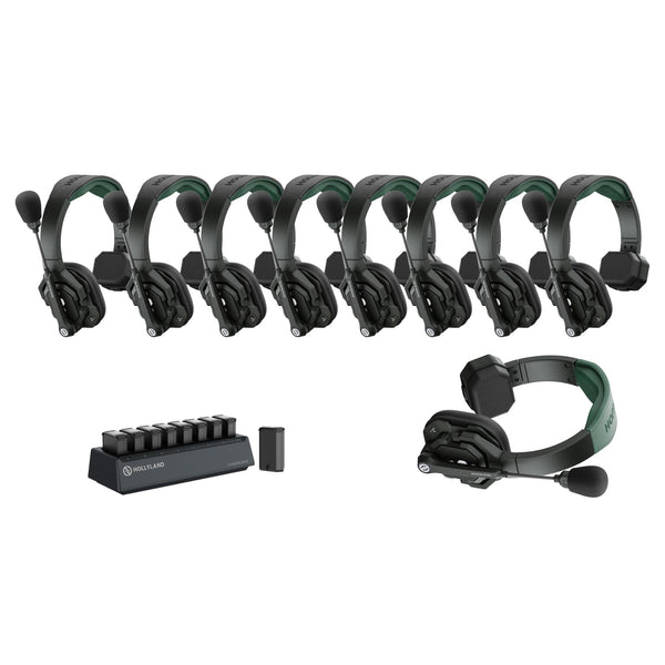 Hollyland Solidcom SE Pro 9S noise-canceling headset intercom for 9-person production communication system. – image 1
