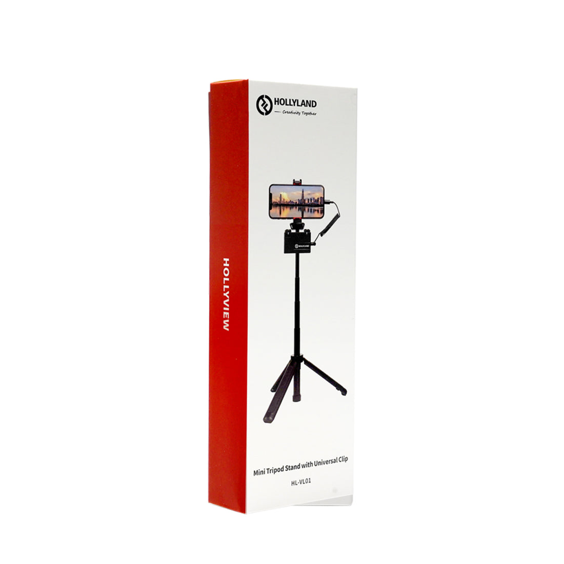 Hollyland Mini Tripod Stand with universal clip, lightweight portable tripod for cameras or devices, shown in handheld mode. – image 7