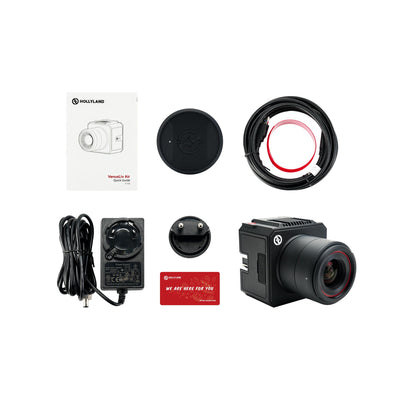 Hollyland VenusLiv Air 24/7 live streaming camera with professional production equipment setup and multiple connectivity ports.