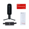 Hollyland interview adaptor for wireless microphones, handheld and desktop setup, professional production equipment.