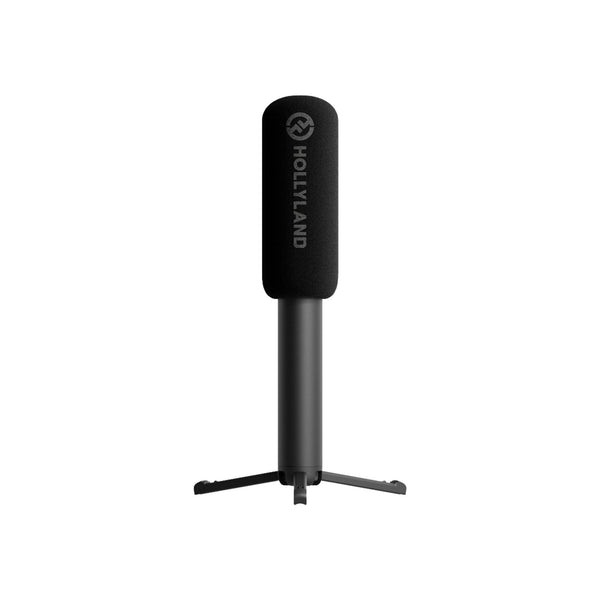 Hollyland Interview Adaptor for wireless microphones, handheld and desktop production equipment, front view showing connection ports. – image 1