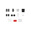 Hollyland LARK A1 Mini Duo wireless microphone set in space gray with Lightning receiver, compact production equipment for audio recording