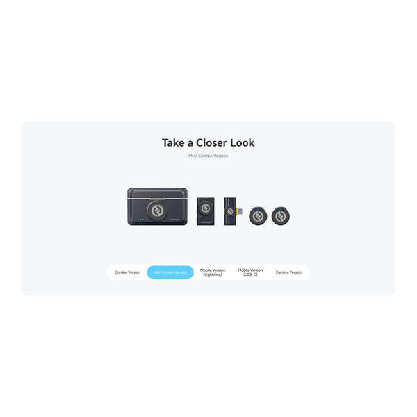 Hollyland LARK M2 Mini Combo wireless microphone kit with Shine Charcoal receiver and camera RX with USB-C RX, production equipment – image 2