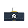 Hollyland LARK M2 USB-C receiver in Shine Charcoal, a compact microphone accessory with sleek design and USB-C port.
