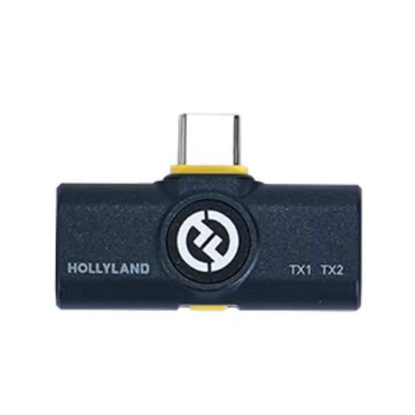 Hollyland LARK M2 USB-C receiver in Shine Charcoal, a compact microphone accessory with sleek design and USB-C port. – image 1