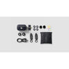 Hollyland LARK M2 wireless lavalier microphone with Lightning plug and dual setup, shine charcoal color, for professional audio recording.