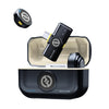 Hollyland LARK M2 wireless lavalier microphone with USB-C plug, duo set in Shine Charcoal, ideal for professional audio recording.
