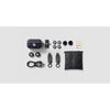 Hollyland LARK M2 wireless lavalier microphone with USB-C plug, duo set, in Shine Charcoal color, for professional audio recording.