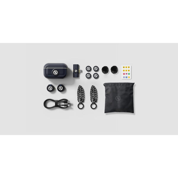 Hollyland LARK M2 wireless lavalier microphone with USB-C plug, duo set, in Shine Charcoal color, for professional audio recording. – image 2