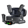 Hollyland LARK MAX 2 wireless microphone combo kit with four transmitters in space gray, including Camera RX and USB-C RX.