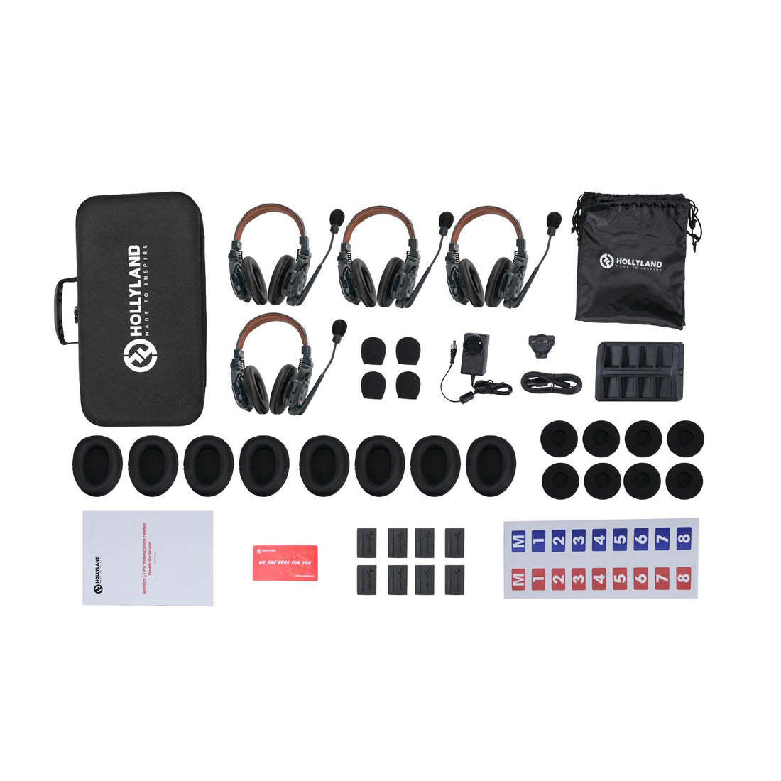 Hollyland Solidcom C1 Pro-4S-DH 4-person noise-cancelling intercom headset with double-ear design for production communication. – image 2