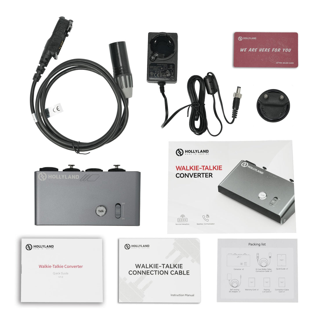 Hollyland Walkie-Talkie Converter-8C production equipment, showing a compact device with control ports and display screen. – image 1