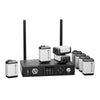Hollyland Wireless Tally System with 8 lights for production equipment, showing the compact, wireless tally lights setup.