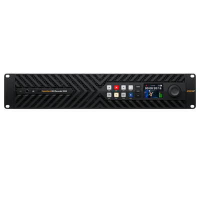 Blackmagic Design HyperDeck ISO Recorder 100G front view, professional video recorder with multiple ports and controls for high-quality recording.