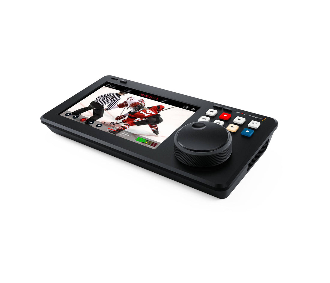 Blackmagic Design HyperDeck Shuttle 4K Pro 2TB video recorder showing right-angle view with buttons and display panel. – image 3