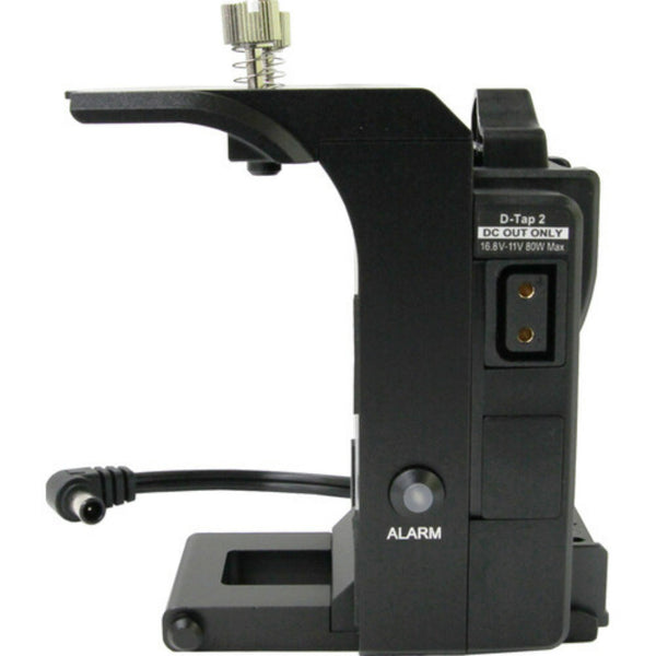 IDX System Technology A-DCFX9 V-Mount Adapter for Sony PXW-FX9 showing left side with D-tap and alarm ports – image 3