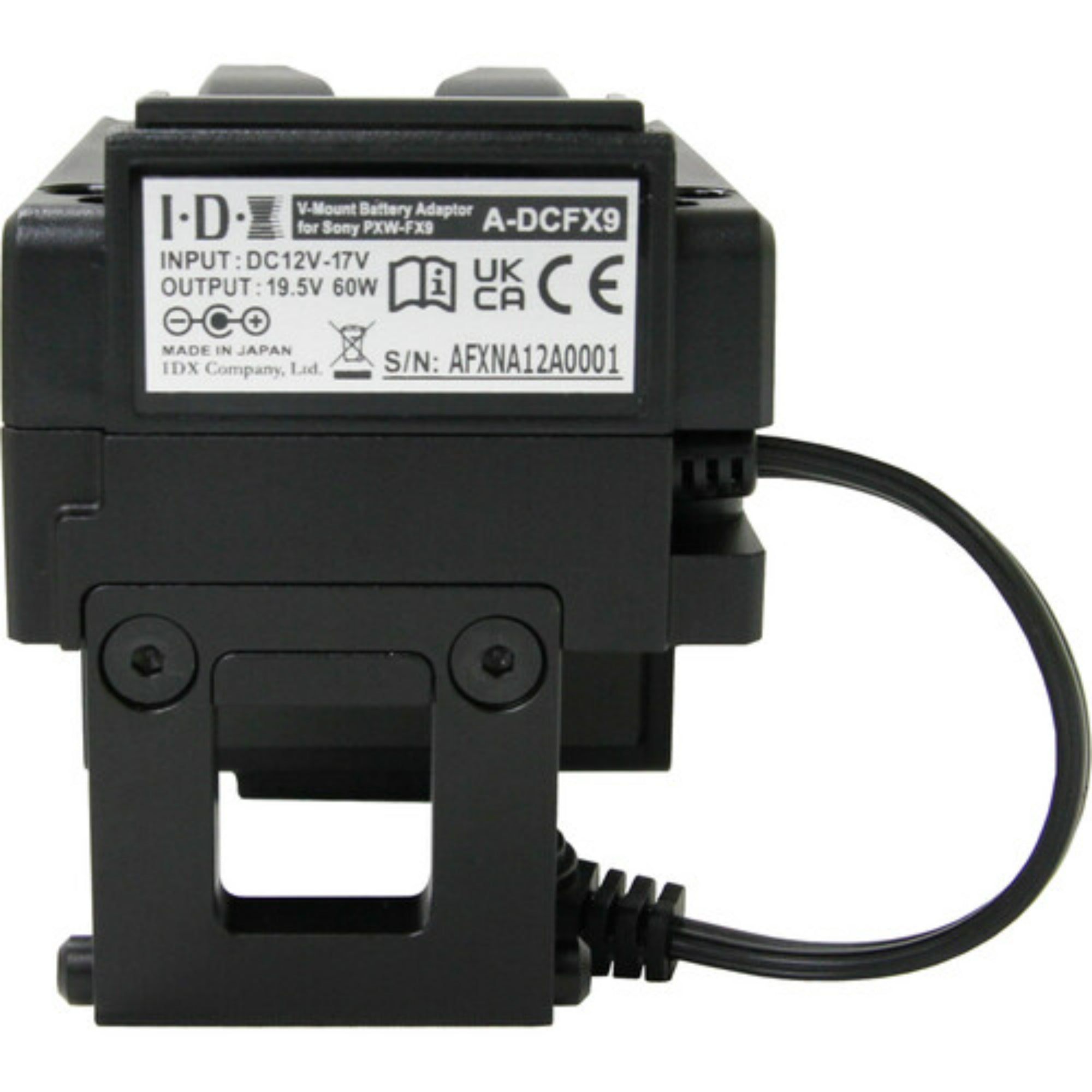 Idx Computer System IDX System Technology A-DCFX9 V-Mount Adapter for Sony PXW-FX9 ...