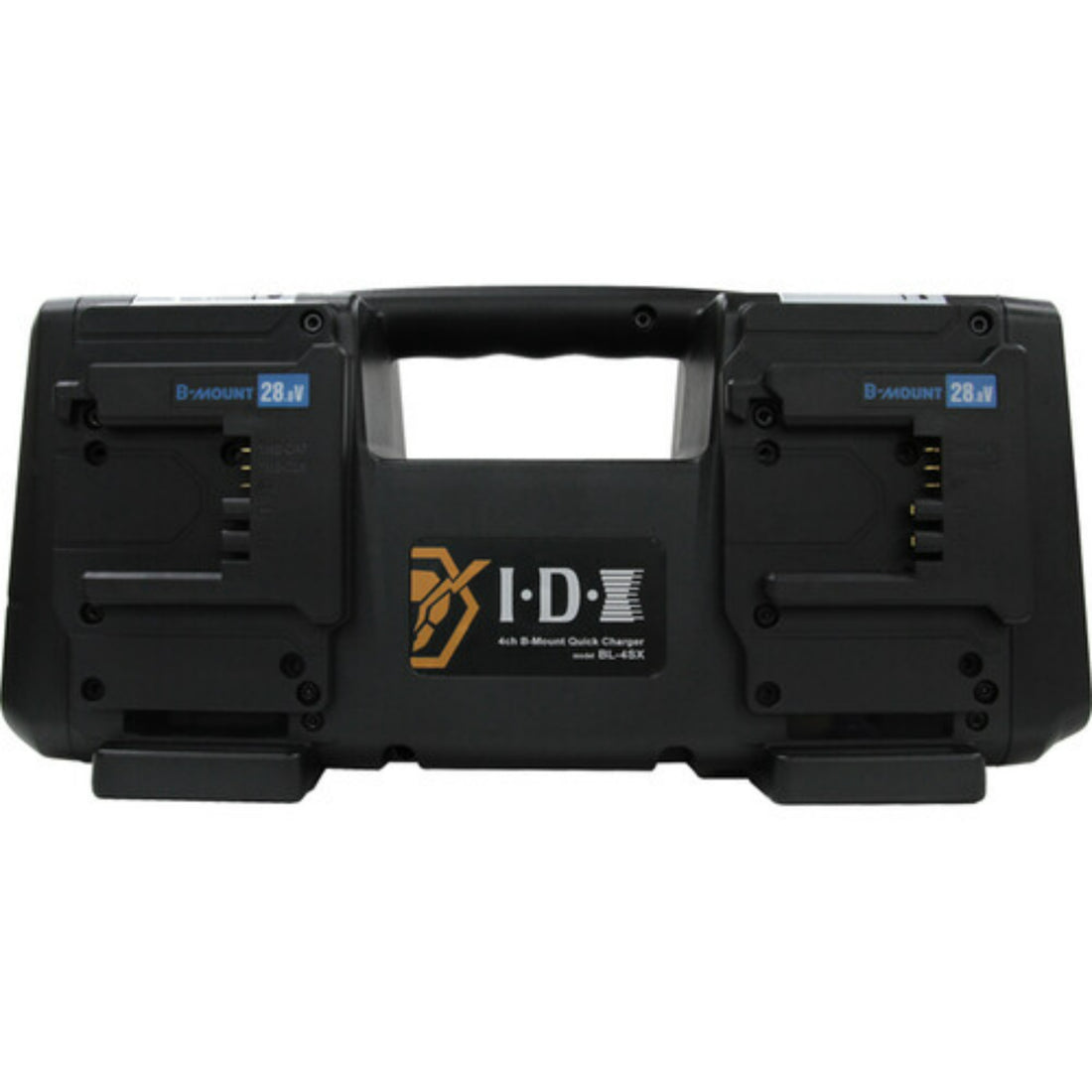 IDX System Technology BL-4SX B-Mount battery charger for 4-channel simultaneous quick charging, with front view display and multiple charging ports. – image 2