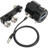IDX System Technology FR-C10 manual focus remote controller for Canon 20-pin, with buttons and connectors visible.