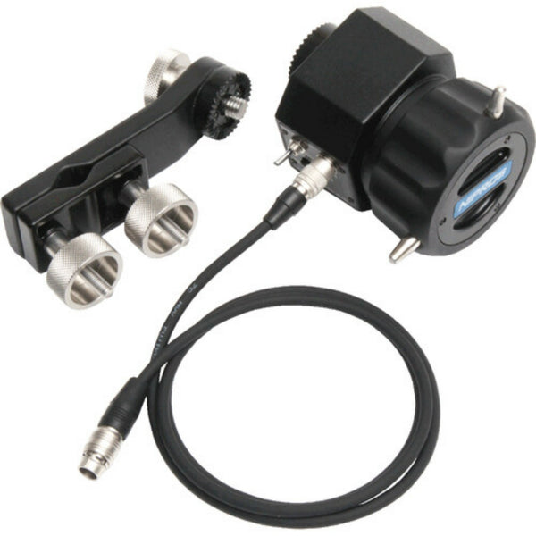 IDX System Technology FR-C10 manual focus remote controller for Canon 20-pin, with buttons and connectors visible. – image 1