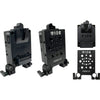 IDX System Technology P-Vmicro V-Mount Plate for Imicro batteries with cheese plate kit, shown with mounting components and accessories.