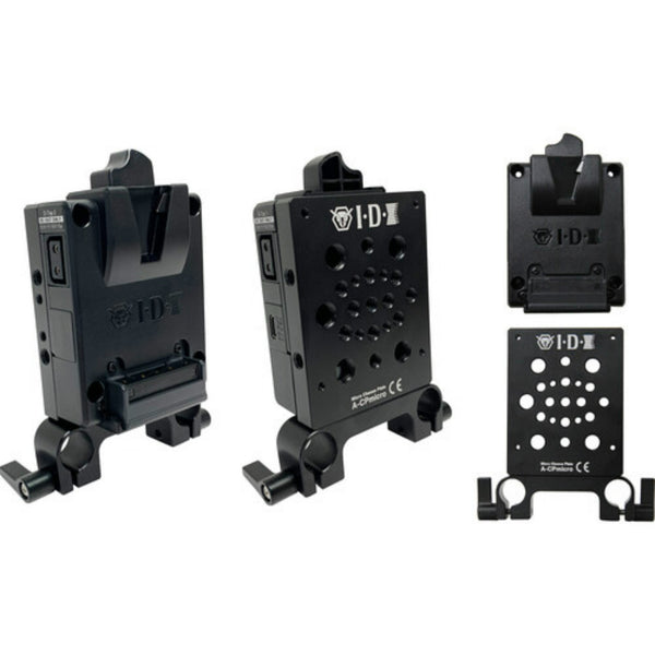 IDX System Technology P-Vmicro V-Mount Plate for Imicro batteries with cheese plate kit, shown with mounting components and accessories. – image 4