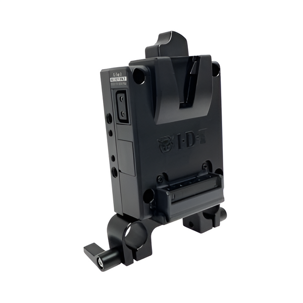 IDX System Technology P-Vmicro V-Mount Plate for Imicro Batteries with cheese plate kit, shown from the back side with mounting details. – image 1
