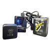 IDX System Technology TRAVEL 2 MICRO rechargeable battery with compact design and multiple connection ports.