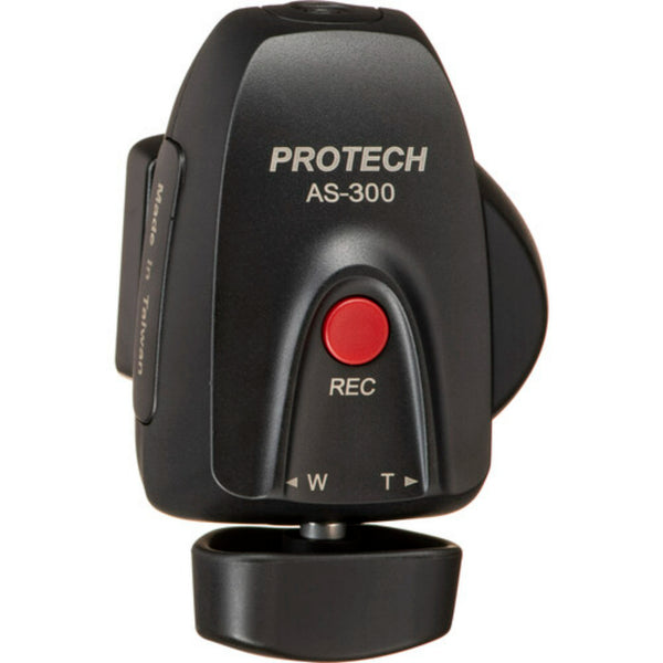 IDX System Technology AS-300 compact zoom remote control viewed from the top, featuring buttons and ergonomic design. – image 4