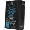IDX System Technology CUE-J198 V-Mount battery with 190Wh capacity, shown from the left view.