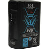 IDX System Technology CUE-J198 V-mount battery with 190Wh capacity, shown from the right view.