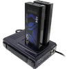 IDX System Technology ID-NP-9X dual battery charging station on JL-2 Plus dock, showing multiple batteries charging simultaneously.