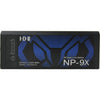 Front view of IDX System Technology IDX-NP-9X portable power station with LED indicator and 96Wh capacity.