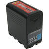 IDX System Technology SL-F70PD Sony L-Series battery with USB-C PD and X-Tap, rear left view showing USB-A cover and detailed design.