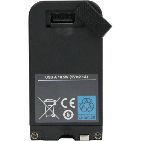IDX System Technology SL-F70PD Sony L-Series battery with USB-C PD and X-Tap ports, side profile view with open USB-A port. – image 6