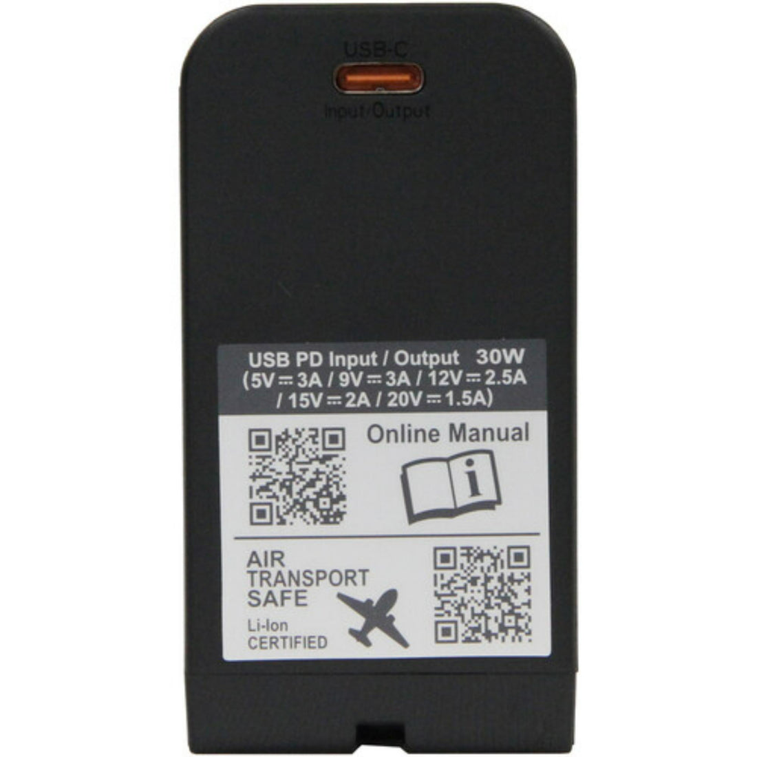 IDX System Technology SL-F70PD Sony L-Series battery with USB-C input/output and X-Tap, side profile view showing ports and labels. – image 7