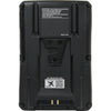 Back view of IDX System Technology CUE-J98 V-Mount Battery, 95Wh, showing V-mount connector and battery details.