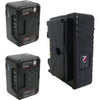 IDX System Technology ZC-X2G dual-channel Li-ion battery charger with two ZEN-C150G batteries in a full kit view.