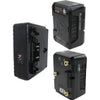 IDX System Technology ZC-X2G dual-channel Li-ion battery charger with two ZEN-C98G batteries for professional camera power.