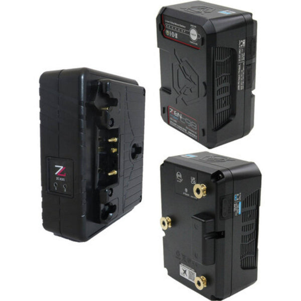 IDX System Technology ZC-X2G dual-channel Li-ion battery charger with two ZEN-C98G batteries for professional camera power. – image 3