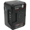 IDX System Technology ZEN-C150G lithium-ion battery with 145Wh capacity, USB-C, D-Tap ports, shown from front right view.