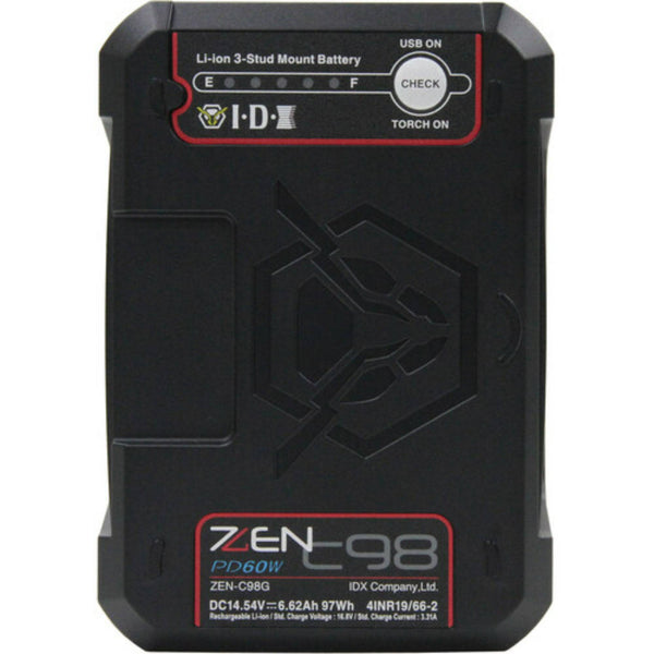 IDX System Technology TRAVEL 1 ZEN battery, front view showing compact design and branding of IDX System Technology. – image 3
