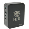 IDX System Technology UC-PD2 two-channel USB power delivery charger with dual USB-C ports, shown from front right angle.