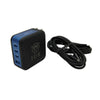 IDX System Technology UC-PD3 portable USB-C PD charger shown in full view with three USB-C ports and compact design.