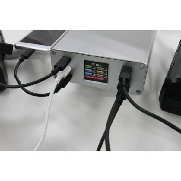 IDX System Technology UC-PD6 6-channel USB-C PD power supply and charger with multiple USB-C ports on a sleek black device. – image 5