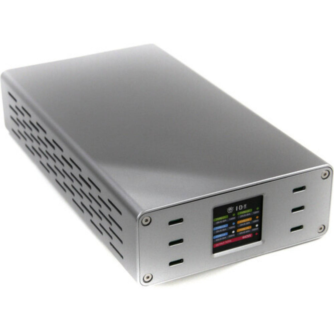 IDX System Technology UC-PD6 6-channel USB-C PD power supply and charger, shown from the left side with multiple USB-C ports. – image 2