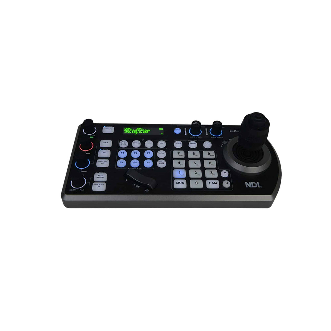 Bolin Technology KBD-1020N universal NDI PTZ camera controller with multiple control buttons and display screen. – image 3